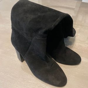 Black suede boots